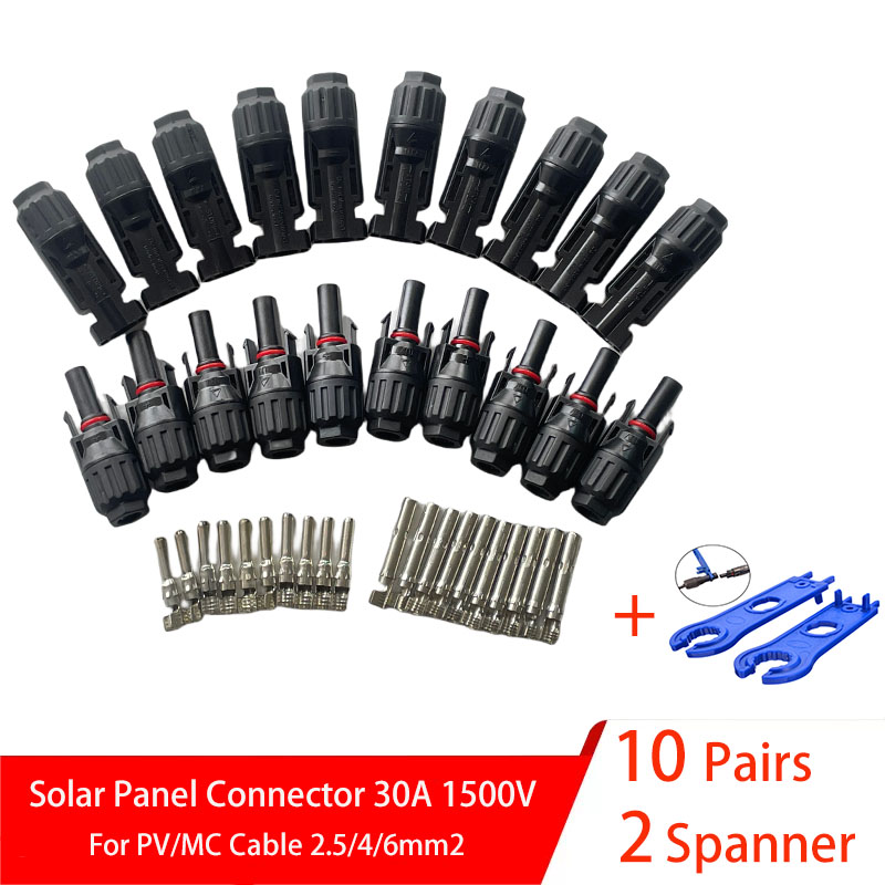 Solar Cable Mc4 Connector - 5/10 pares de conectores solares enchufes
