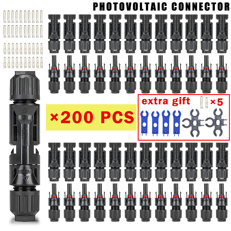 400/200/100/20 piezas conector - Solar Cable Mc4 Connector reseña y precio