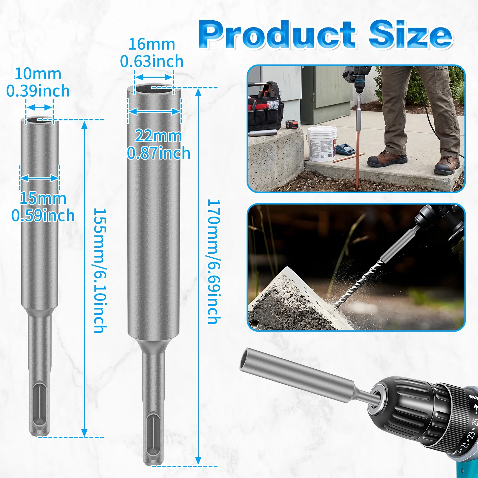 2 piezas de adaptadores SDS Pl - Earthing Grounding Rod reseña y precio