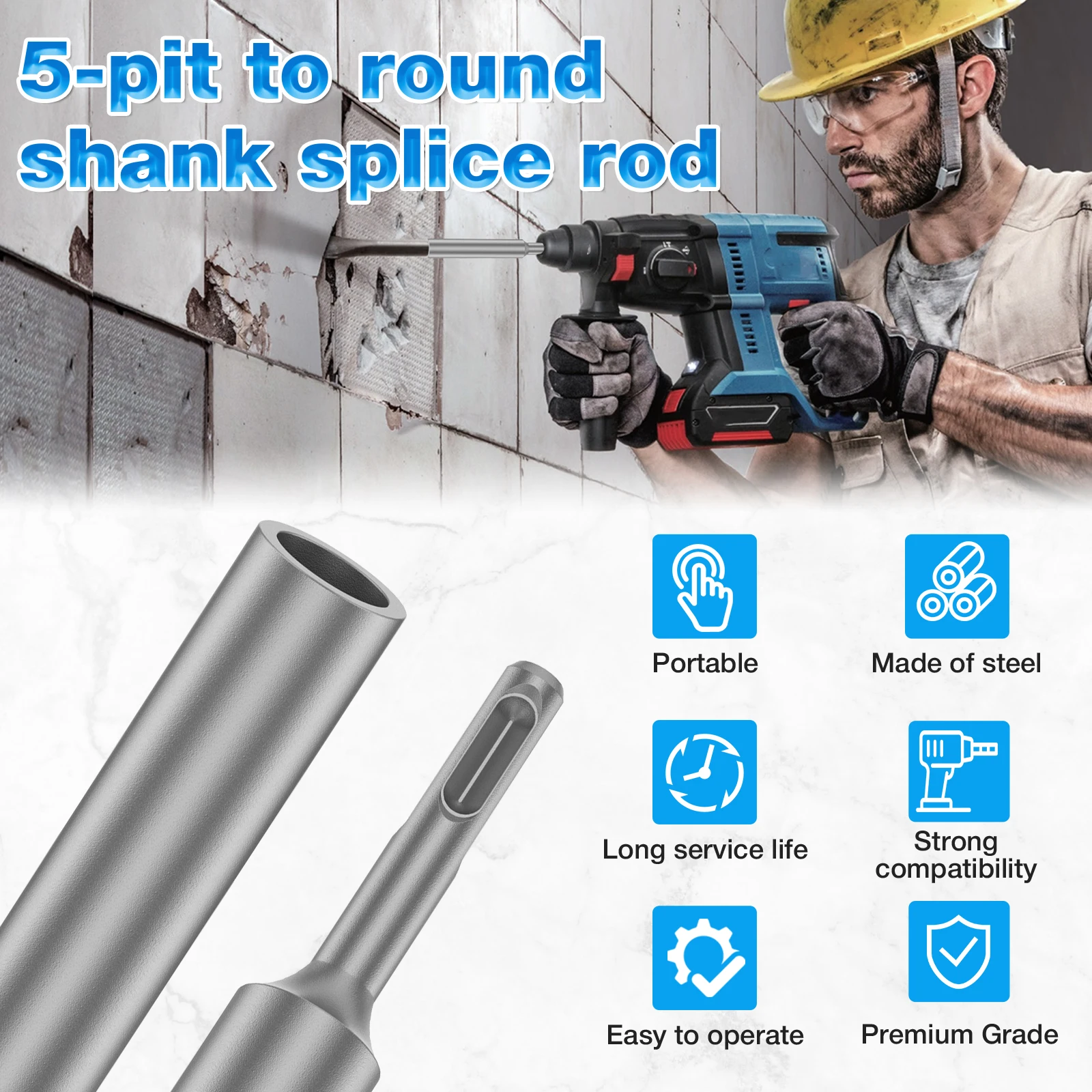 2 piezas de adaptadores SDS Pl - Earthing Grounding Rod reseña y precio