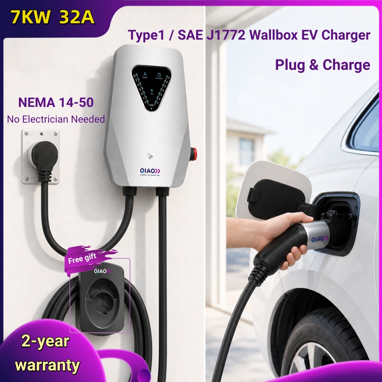 Cargador de pared para vehícul - Ev Charger Wallbox reseña y precio
