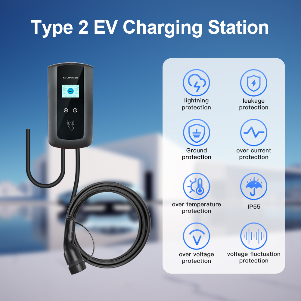 Kolanky 32A 7,2/22KW EV estaci - Ev Charger Wallbox reseña y precio